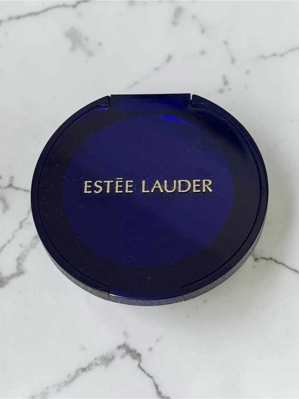 ESTEE LAUDER Makeup Mirror Royal Blue Cosmetic Folding Slim Travel Purse Mirror